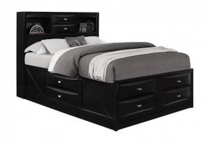 Linda Queen Size Bed, Black