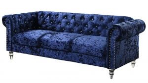 U9550 Velvet Sofa, Blue