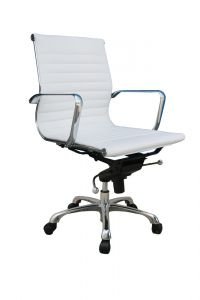 Comfy Low Back Office Chair, White