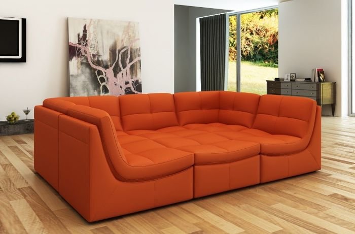 Lego 6 Piece Modular Living Room Set Pumpkin