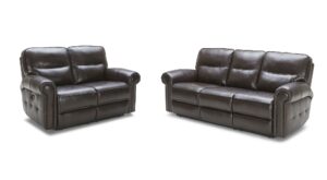 033(1) Motion Leather Sofa, Love, and Chair