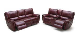 1738C Motion Leather Sofa Set, Love, and Chair
