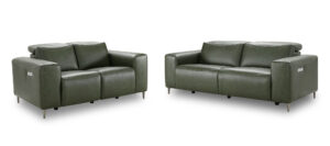 227H Motion Leather Sofa and Love