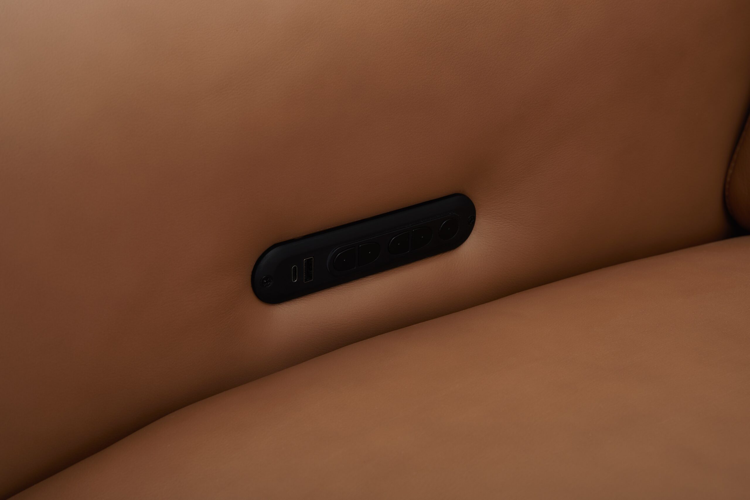 President Leather Love seat in Cognag - Image 4