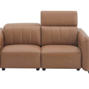 President Leather Love seat in Cognag