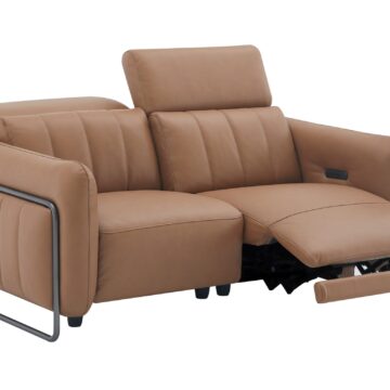 President Leather Sofa Set in Cognag