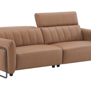 President Leather Sofa in Cognag