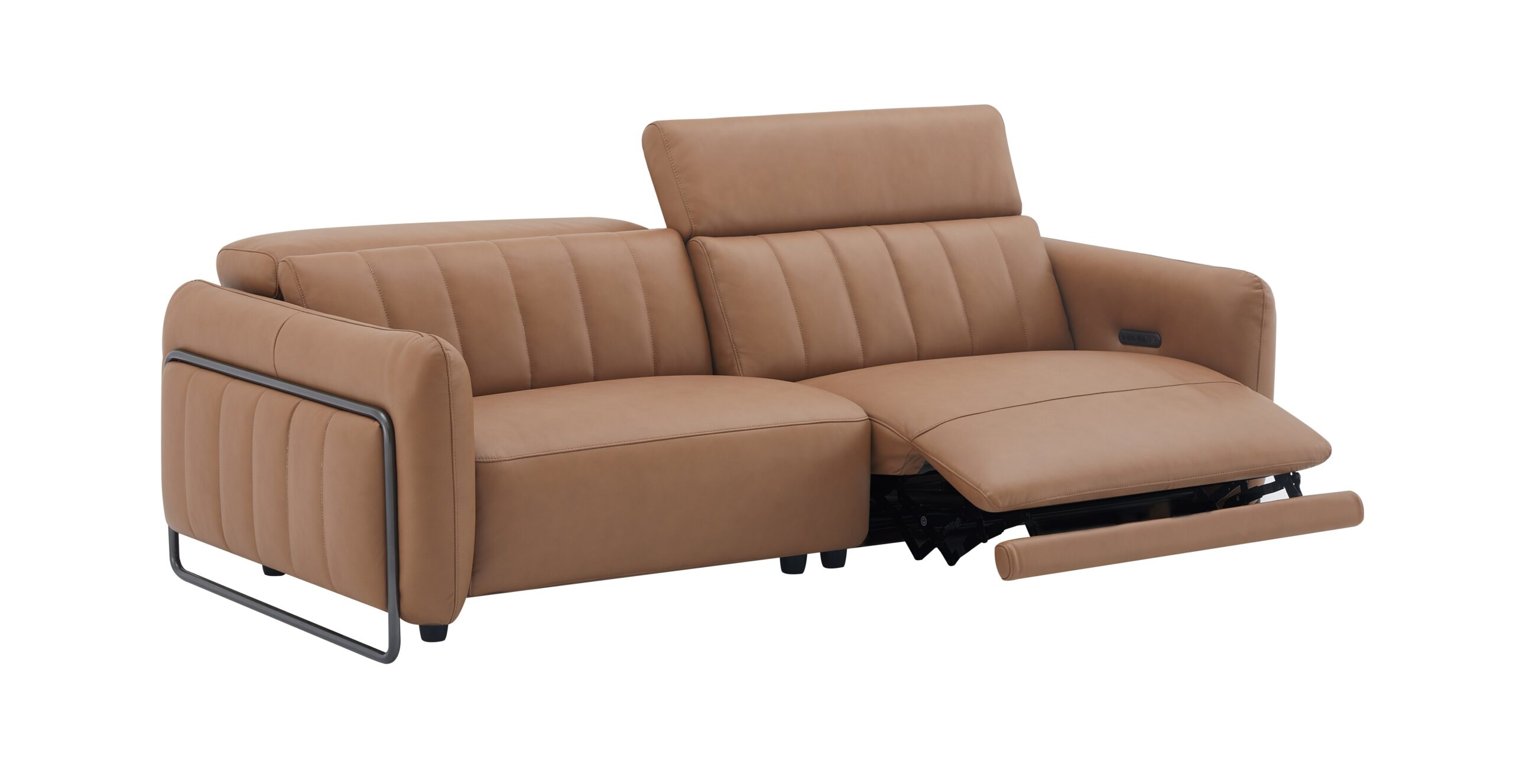 President Leather Sofa Set in Cognag - Image 2
