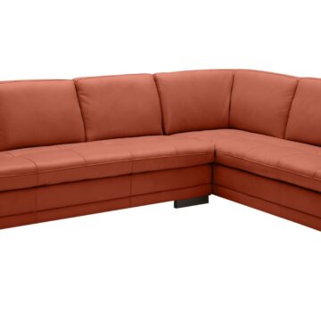 625 Italian Leather Sectional in Pumpkin
