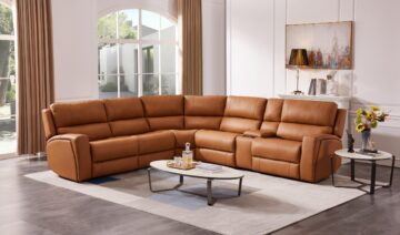 70815M Reclining Sectional in Pumpkin 2566