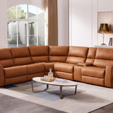 70815M Reclining Sectional in Pumpkin 2566