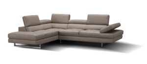 A761 Italian Leather Sectional in Peanut