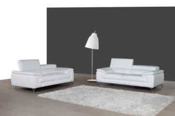 A973 Premium Leather Sofa Set in Black