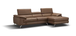 A973b Premium Leather Sectional in Caramel
