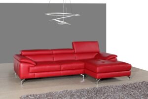 A973b Premium Leather Sectional in Red