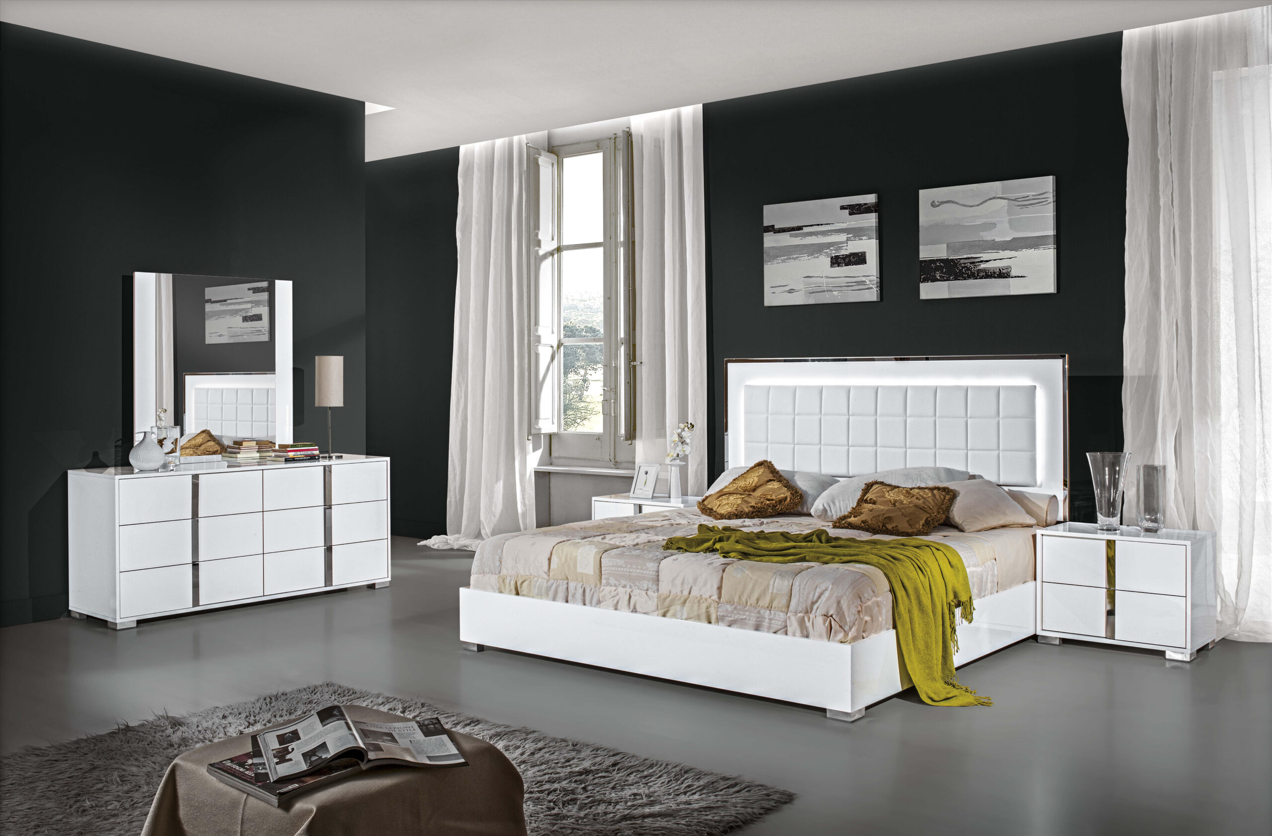 Alice Storage Bed in White High Gloss - Image 2