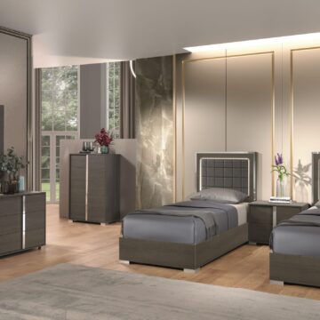 Alice Bedroom Collection in Matte Grey
