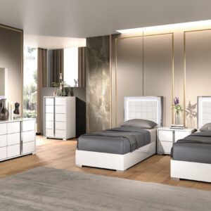 Alice Bedroom Collection in White High Gloss