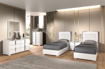 Alice Bedroom Collection in White High Gloss