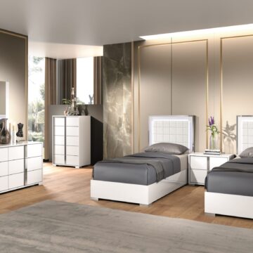 Alice Bedroom Collection in White High Gloss