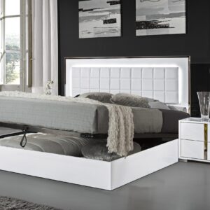 Alice Storage Bed in White High Gloss