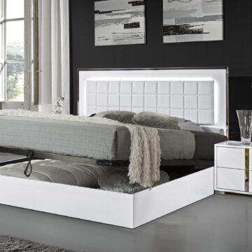 Alice Storage Bed in White High Gloss