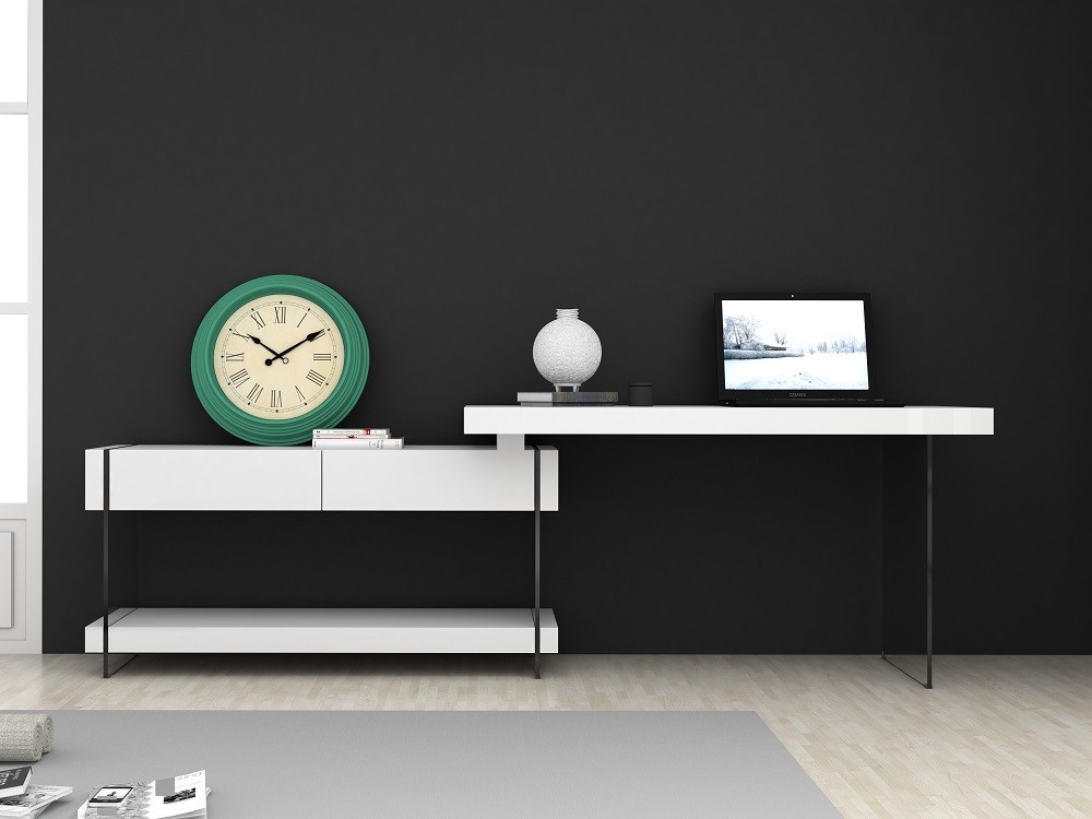 Cloud Modern Desk in High Gloss - Image 4