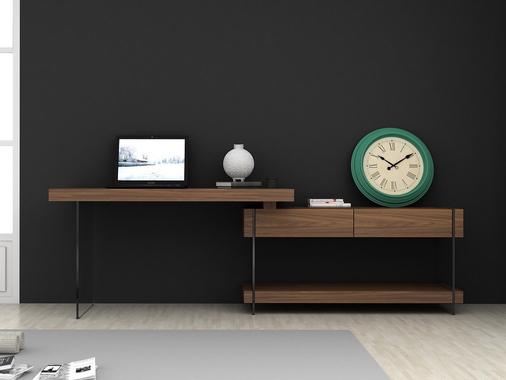 Elm Modern Desk in Walnut - Image 6