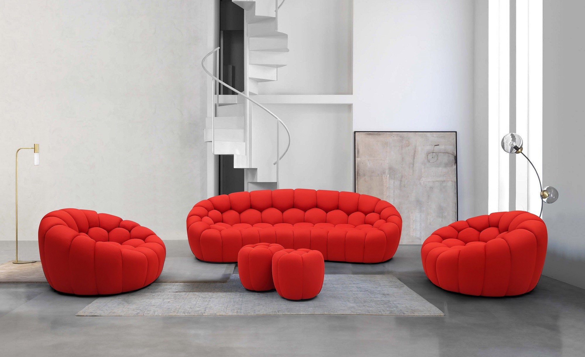Fantasy Sofa Set in Red - Image 5
