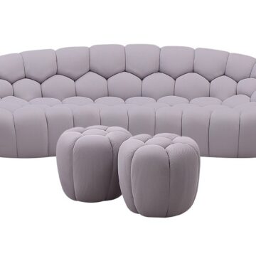 Fantasy Sofa Set in Grey