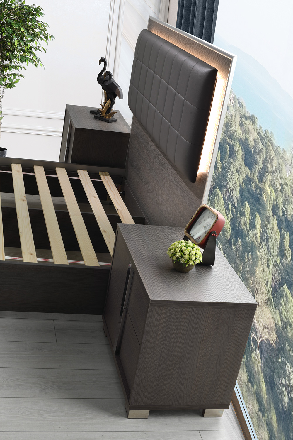 Giulia Bedroom Collection in Matt Grey Oak - Image 8