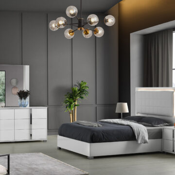 Giulia Bedroom Collection in Gloss White