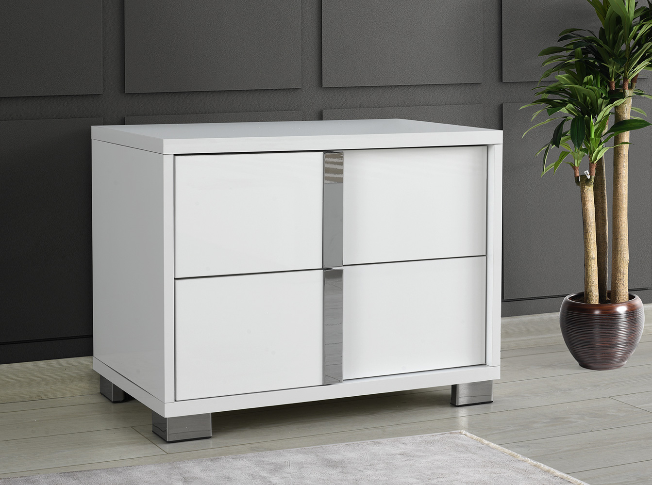 Giulia Bedroom Collection in Gloss White - Image 6