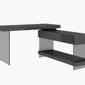 Grey Cloud Modern Desk in High Gloss