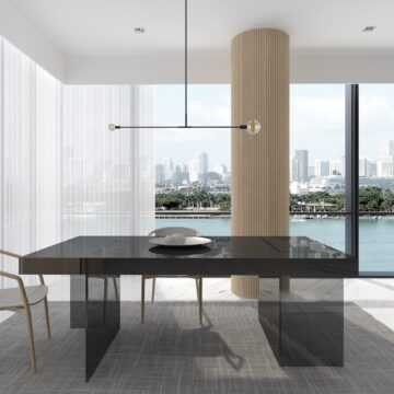 Grey Cloud Modern Dining in High Gloss