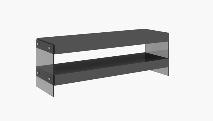 Grey Cloud Mini TV Base in High Gloss - Sella Studio