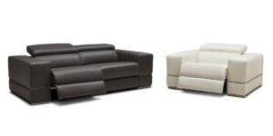 127H Motion Leather Sofa and Chair