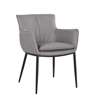 Kani Leather Armchair in Grey 821