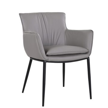 Kani Leather Armchair in Grey 821
