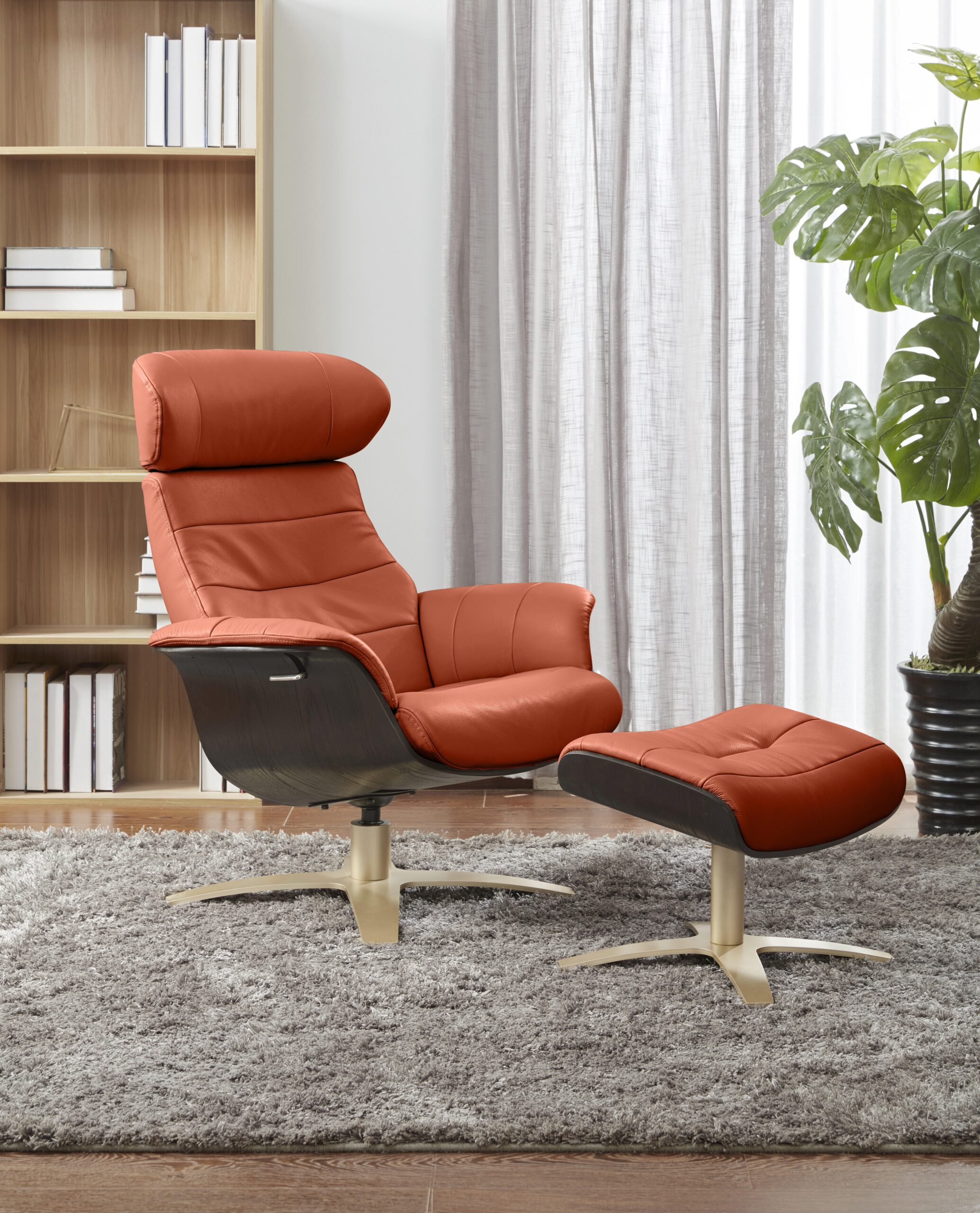 The Karma Lounge Chair in Pumpkin - Image 3