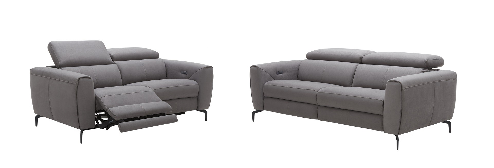 Lorenzo Motion Sofa Set in Grey Fabric - Image 14