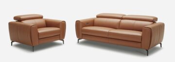 Lorenzo Motion Sofa Set in Caramel