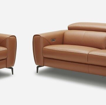 Lorenzo Motion Sofa Set in Caramel