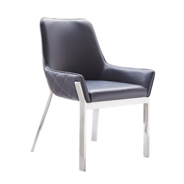 Miami Dining Chair in Grey, Set of 2