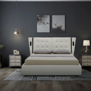 Milan White Bed