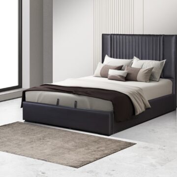 Nara Storage Bed in Dark Brown