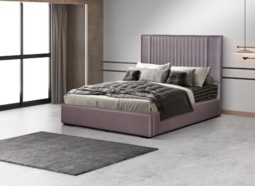 Nara Storage Bed in Stone