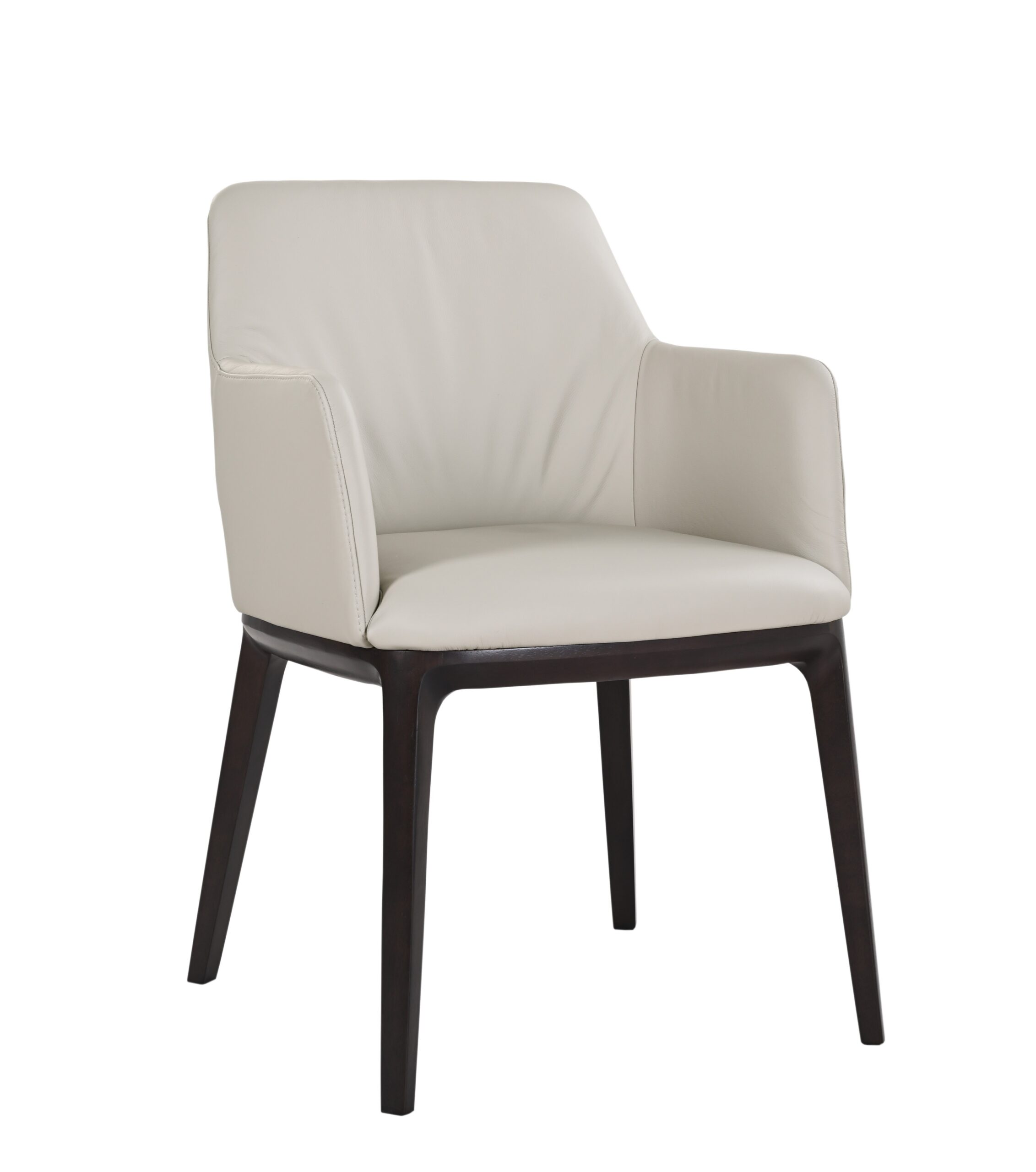 Osaka Leather Armchair in Light Grey 820