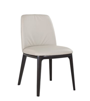 Osaka Leather Chair in Light Grey 820, Set of 2