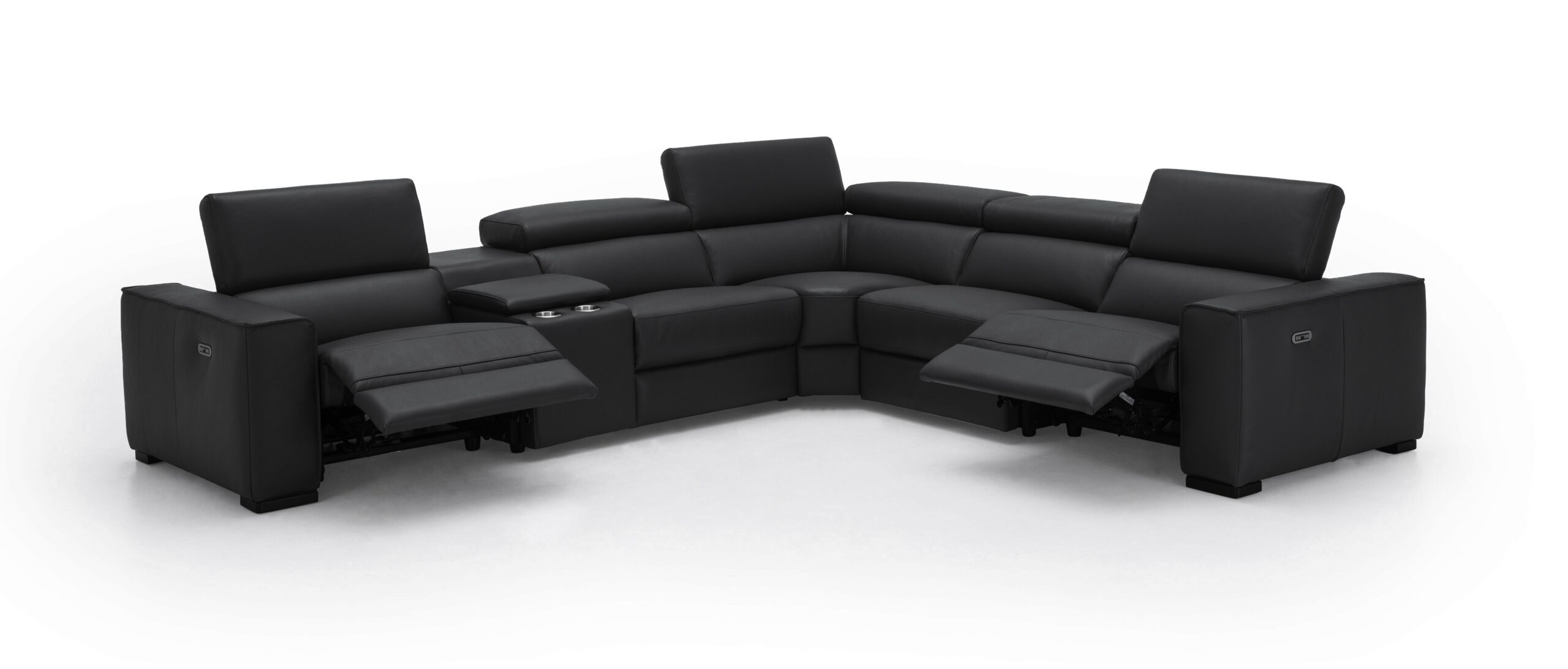 Picasso 6Pc Motion Sectional In Black - Image 9